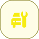 A yellow square icon with a stylized gear and wrench symbol inside.