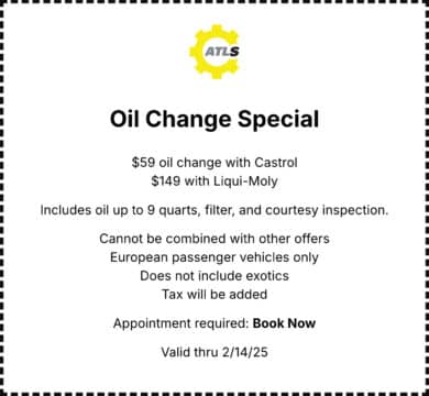 Oil Change Special